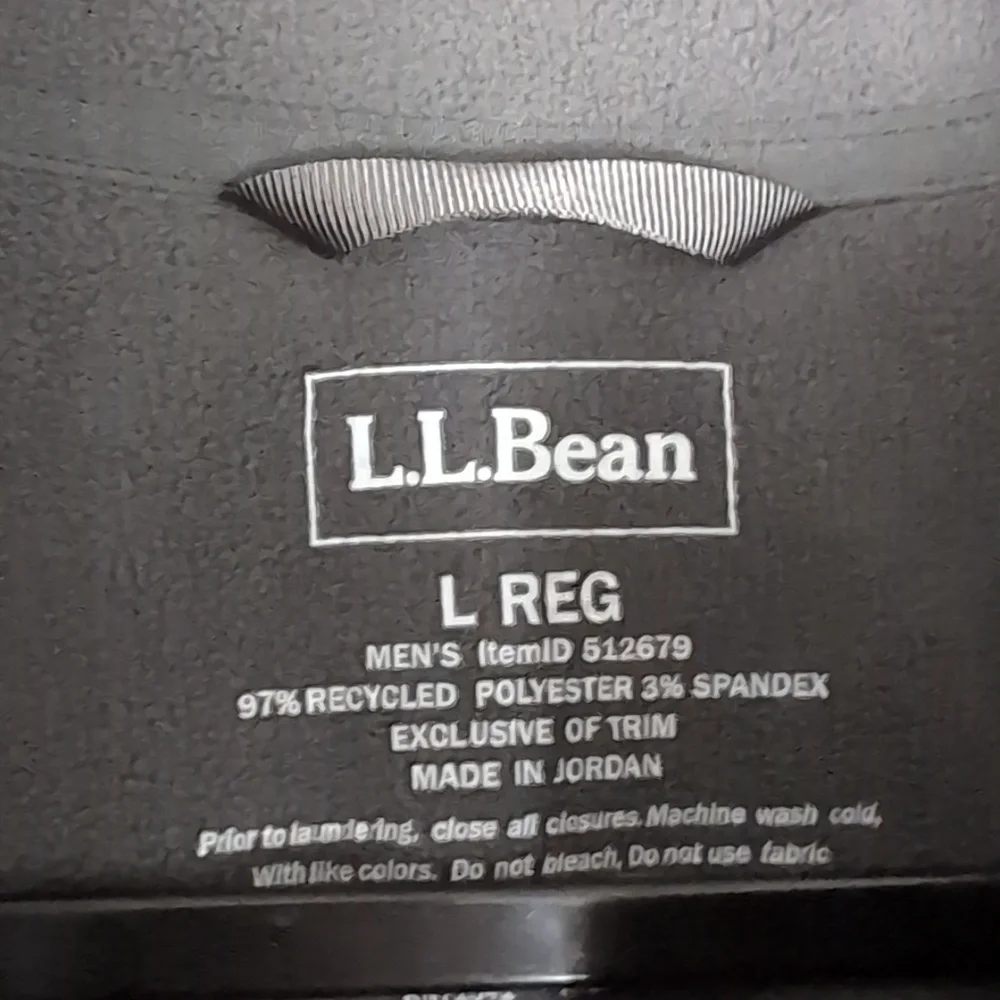 L.L. Bean Windproof Soft Shell Jacket Size Large In Alloy Gray Fleece Lined - Picture 3 of 13